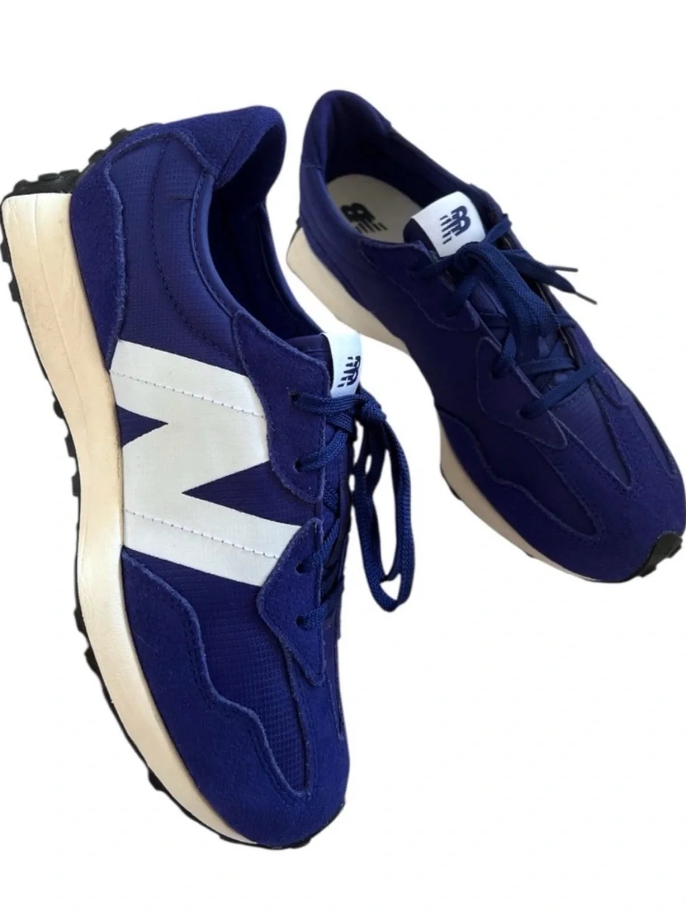 New Balance Men's Royal Blue and White Sneakers